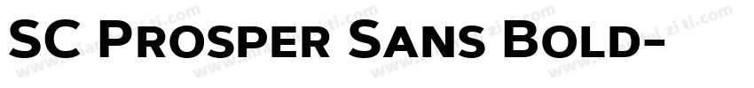 SC Prosper Sans Bold字体转换